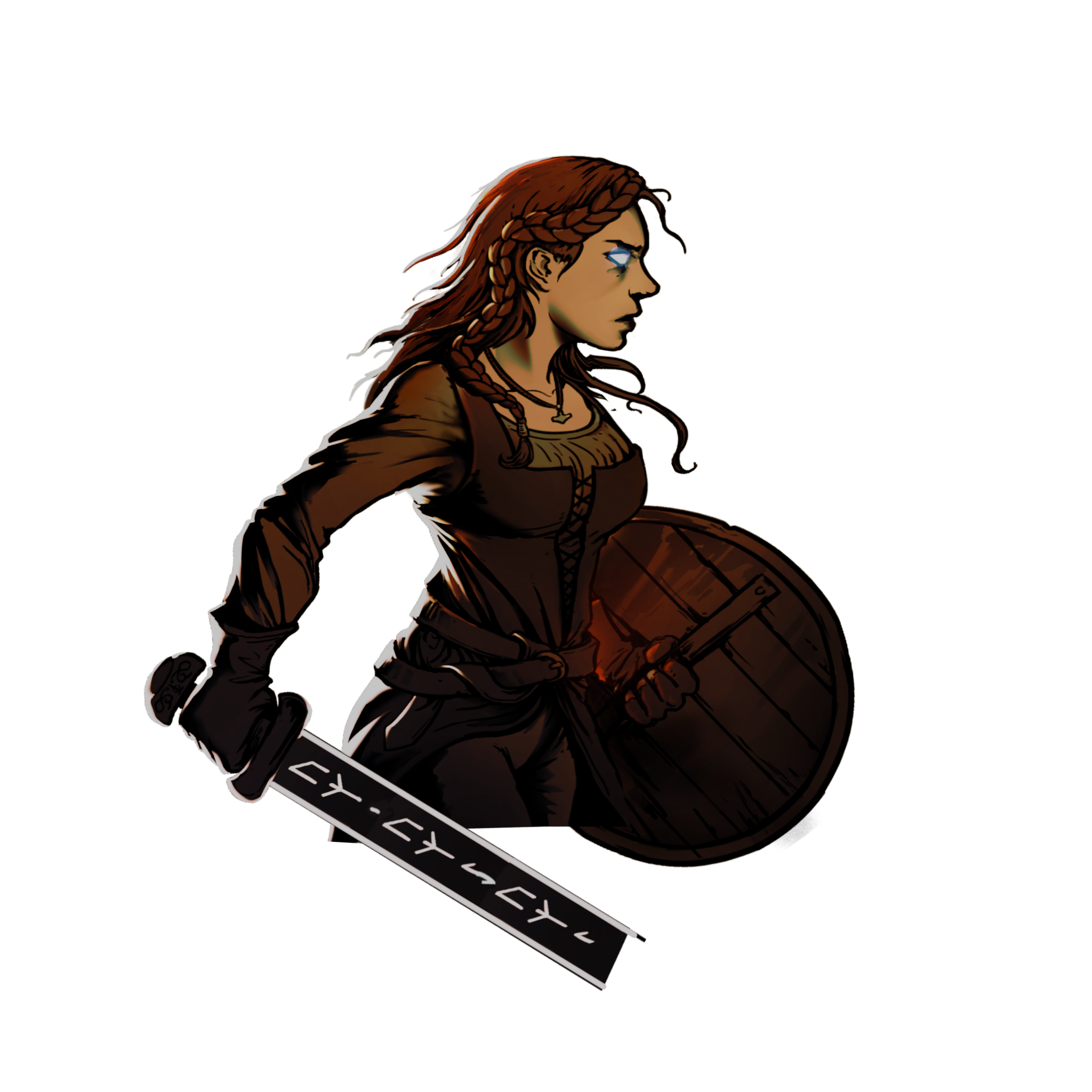 Shieldmaiden character cutout